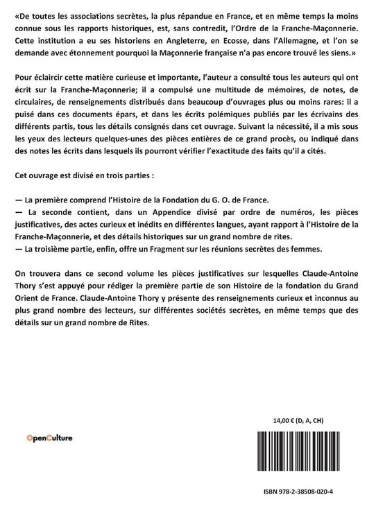 Produktbild: Histoire du Grand Orient de France, tome 2