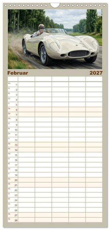 Produktbild: Familienplaner 2027 - N&auml;chster Halt: Rennstrecke mit 5 Spalten (Wandkalender, 21 x 45 cm) CALVENDO