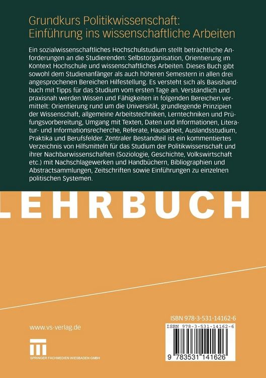 Produktbild: Grundkurs Politikwissenschaft: Einf&uuml;hrung ins wissenschaftliche Arbeiten