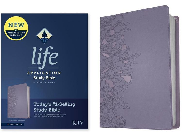 Produktbild: KJV Life Application Study Bible, Third Edition (Leatherlike, Peony Lavender, Red Letter)