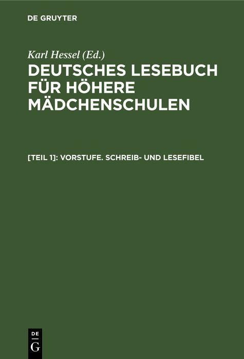 Produktbild: Vorstufe. Schreib- und Lesefibel