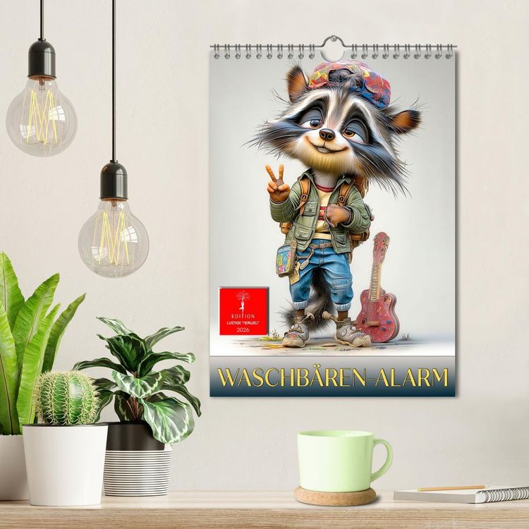 Produktbild: Waschb&auml;ren Alarm (Wandkalender 2026 DIN A4 hoch), CALVENDO Monatskalender