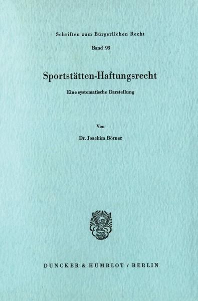 Produktbild: Sportst&auml;tten-Haftungsrecht.