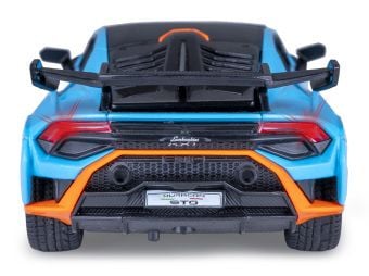 Produktbild: Lamborghini Hurac&aacute;n STO Diecast 1:32 blau inkl. Knopfzellen