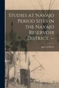 Produktbild: Studies at Navajo Period Sites in the Navajo Reservoir District. --