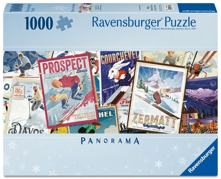 Produktbild: Erwachsenenpuzzle 1000 Teile - Vintage Ski-Poster