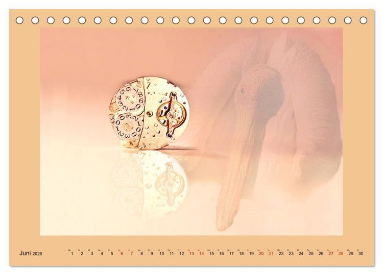Produktbild: Uhr-Werk-Kunst (Tischkalender 2026 DIN A5 quer), CALVENDO Monatskalender