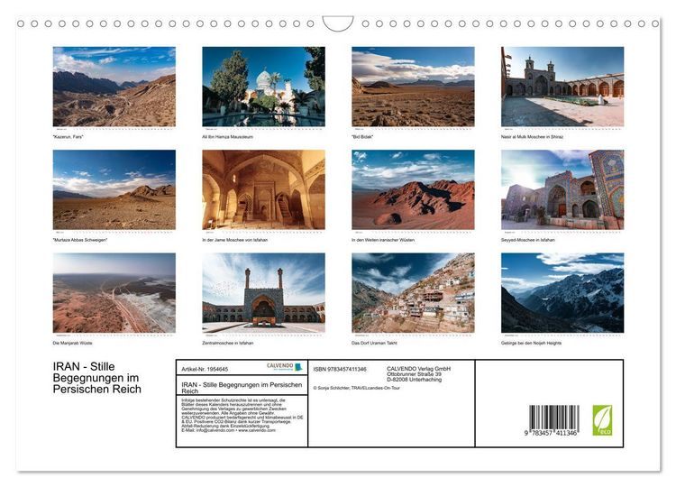Produktbild: IRAN - Stille Begegnungen im Persischen Reich (Wandkalender 2026 DIN A3 quer), CALVENDO Monatskalender