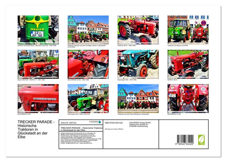 Produktbild: TRECKER PARADE - Historische Traktoren in Gl&uuml;ckstadt an der Elbe (Wandkalender 2026 DIN A3 quer), CALVENDO Monatskalender