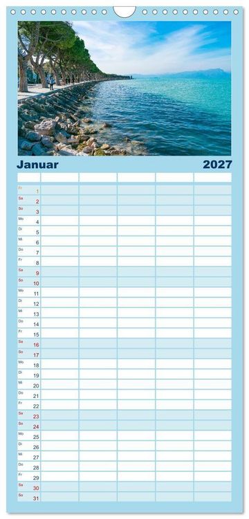 Produktbild: Familienplaner 2027 - Traumziel am Gardasee. Peschiera del Garda mit 5 Spalten (Wandkalender, 21 x 45 cm) CALVENDO