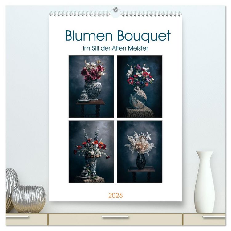 Produktbild: Blumen Bouquet (hochwertiger Premium Wandkalender 2026 DIN A2 hoch), Kunstdruck in Hochglanz