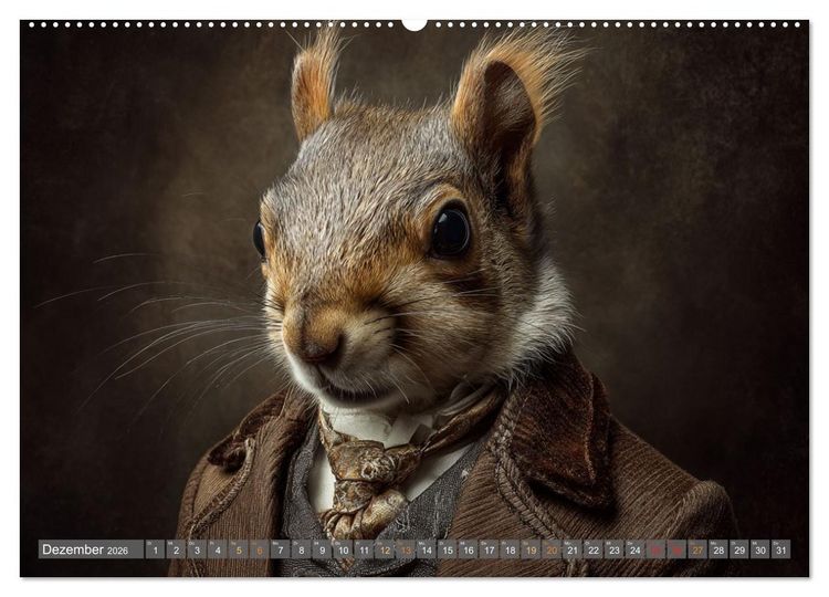 Produktbild: Tierisch gut angezogen (hochwertiger Premium Wandkalender 2026 DIN A2 quer), Kunstdruck in Hochglanz