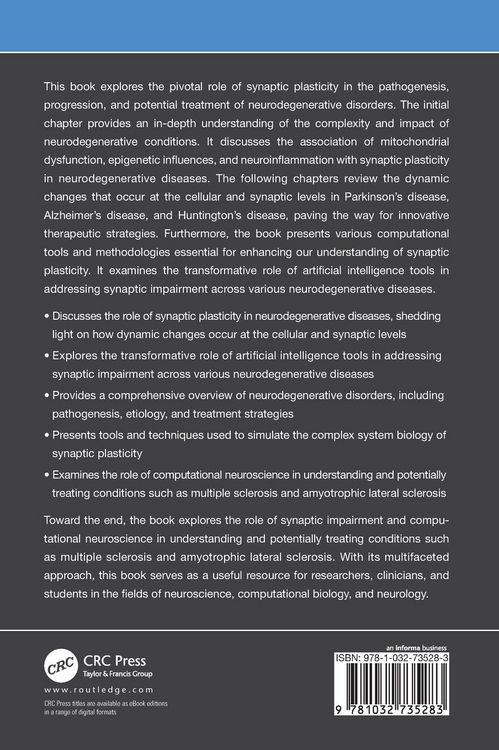 Produktbild: Synaptic Plasticity in Neurodegenerative Disorders
