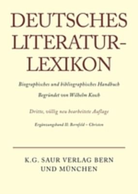 Produktbild: Deutsches Literatur-Lexikon / Bernfeld - Christen