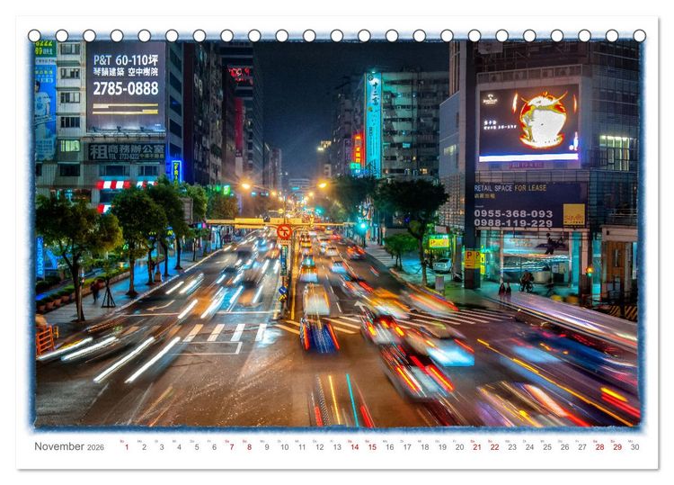 Produktbild: Taipeh, Hauptstadt von Taiwan (Tischkalender 2026 DIN A5 quer), CALVENDO Monatskalender