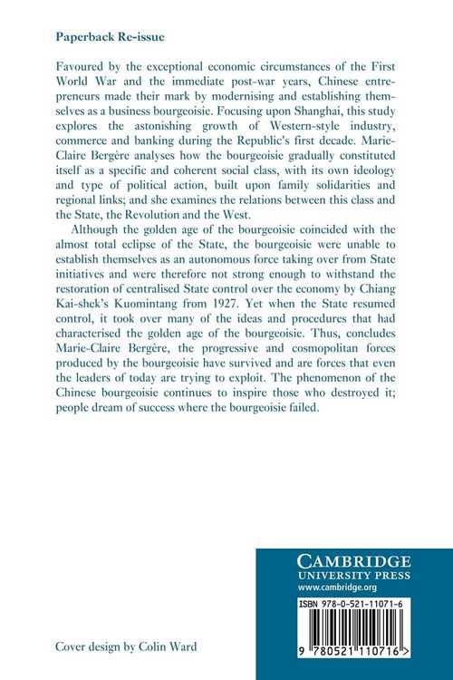 Produktbild: The Golden Age of the Chinese Bourgeoisie 1911 1937