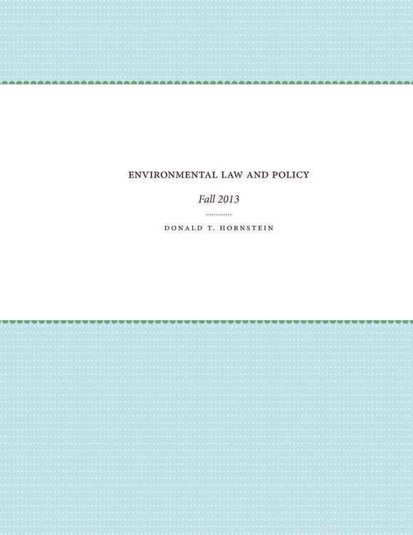 Produktbild: Environmental Law and Policy