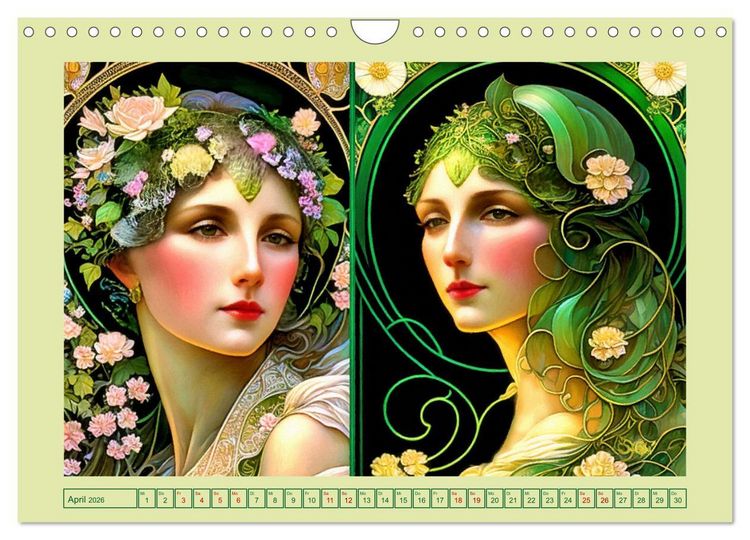 Produktbild: Art Deco Freundinnen (Wandkalender 2026 DIN A4 quer), CALVENDO Monatskalender