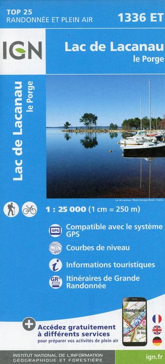 Produktbild: 1336 ET Lac de Lacanau - Le Porge 1:25000