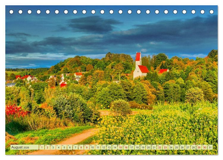 Produktbild: Die Stauden, Kirchen und Kapellen im Naturpark Augsburg westliche W&auml;lder (Tischkalender 2026 DIN A5 quer), CALVENDO Monatskalender