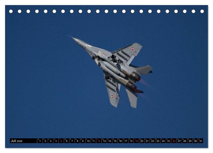 Produktbild: Augenblicke in der Luft: MiG-29 Fulcrum (Tischkalender 2026 DIN A5 quer), CALVENDO Monatskalender