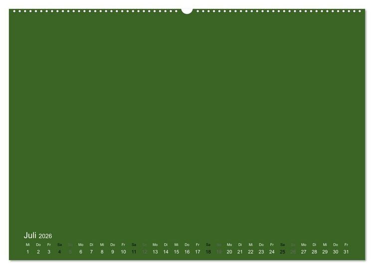 Produktbild: Bastelkalender - dunkel Gr&uuml;n (Wandkalender 2026 DIN A2 quer), CALVENDO Monatskalender
