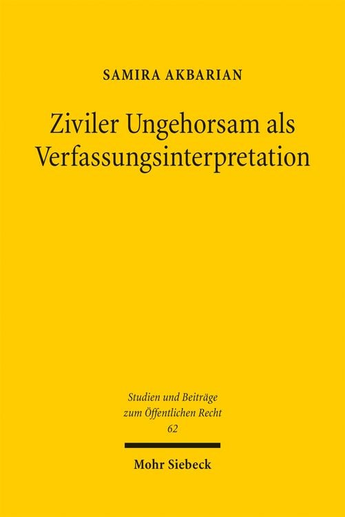 Produktbild: Ziviler Ungehorsam als Verfassungsinterpretation