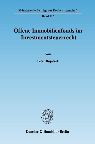 Produktbild: Offene Immobilienfonds im Investmentsteuerrecht.