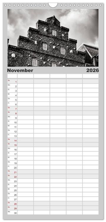Produktbild: Familienplaner 2026 - Ein Blick auf Husum mit 5 Spalten (Wandkalender, 21 x 45 cm) CALVENDO