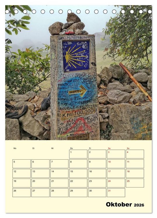 Produktbild: Buen Camino - Mein Jakobsweg - Camino Franc&eacute;s (Tischkalender 2026 DIN A5 hoch), CALVENDO Monatskalender