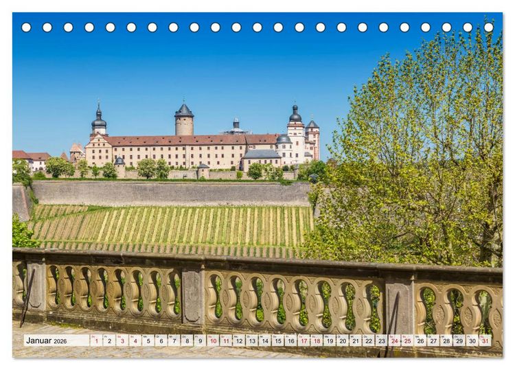 Produktbild: W&Uuml;RZBURG Historisches Stadtherz (Tischkalender 2026 DIN A5 quer), CALVENDO Monatskalender