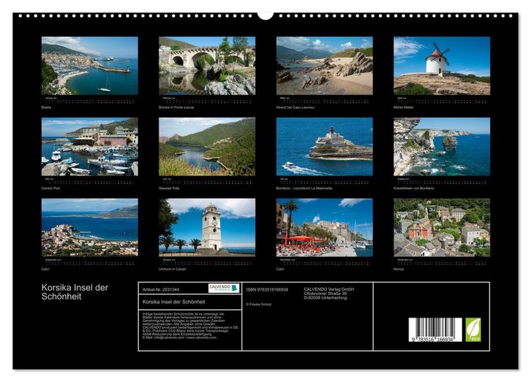 Produktbild: Korsika Insel der Sch&ouml;nheit (hochwertiger Premium Wandkalender 2026 DIN A2 quer), Kunstdruck in Hochglanz