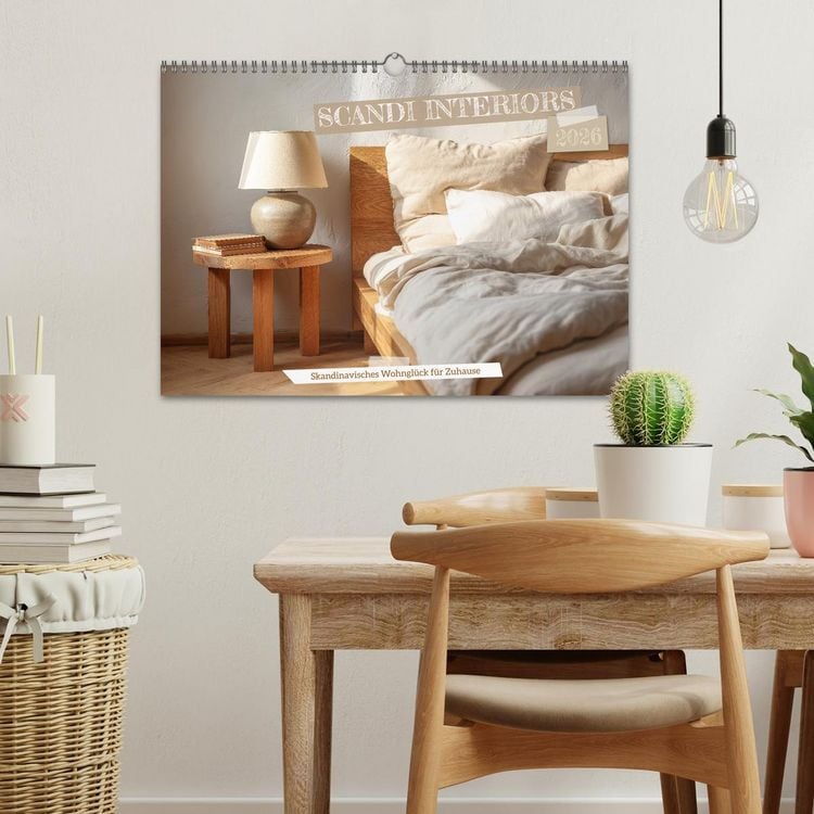 Produktbild: Scandi Interiors - Skandinavisches Wohngl&uuml;ck f&uuml;r Zuhause (Wandkalender 2026 DIN A3 quer), CALVENDO Monatskalender