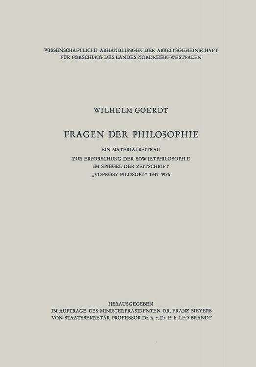Produktbild: &bdquo;Fragen der Philosophie&ldquo;