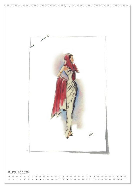 Produktbild: FIGURINEN 2026 - Fashion von 1949 - Originale von Elina Ruffinengo (hochwertiger Premium Wandkalender 2026 DIN A2 hoch), Kunstdruck in Hochglanz