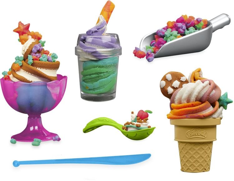 Produktbild: Hasbro G00285L0 - Play-Doh Bunte Regenbogen Eismaschine, Knete-Spielset