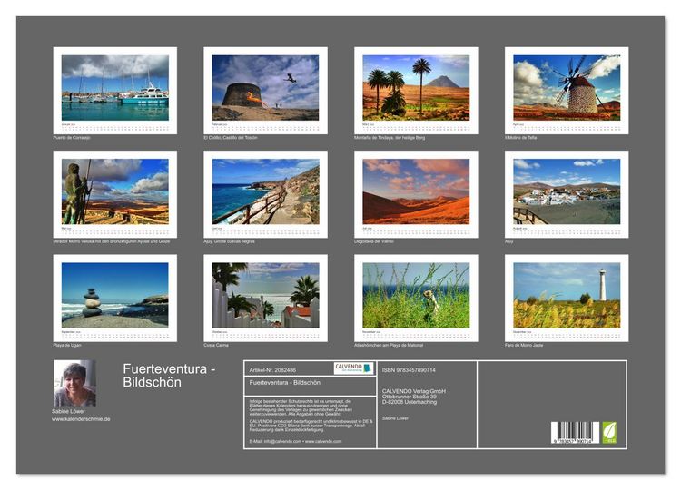 Produktbild: Fuerteventura - Bildsch&ouml;n (Wandkalender 2026 DIN A2 quer), CALVENDO Monatskalender