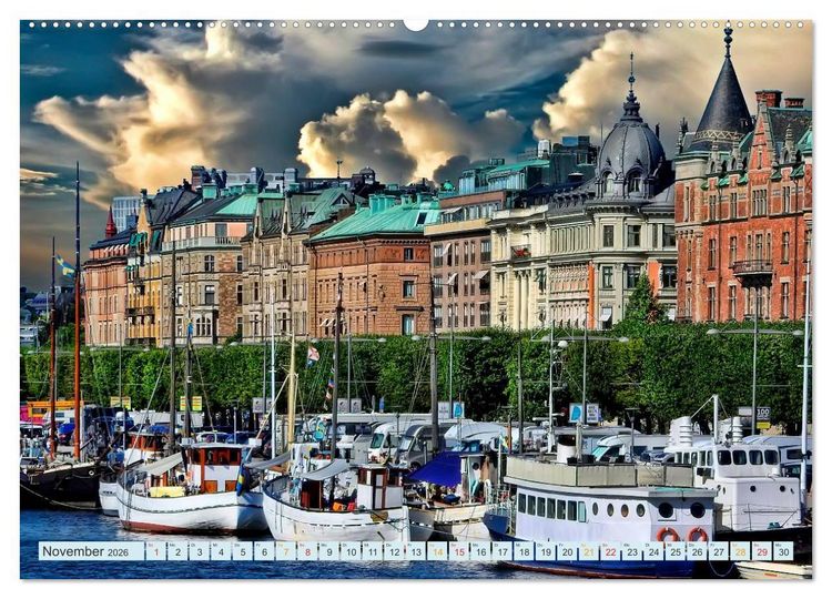 Produktbild: Stockholm - Venedig des Nordens (hochwertiger Premium Wandkalender 2026 DIN A2 quer), Kunstdruck in Hochglanz