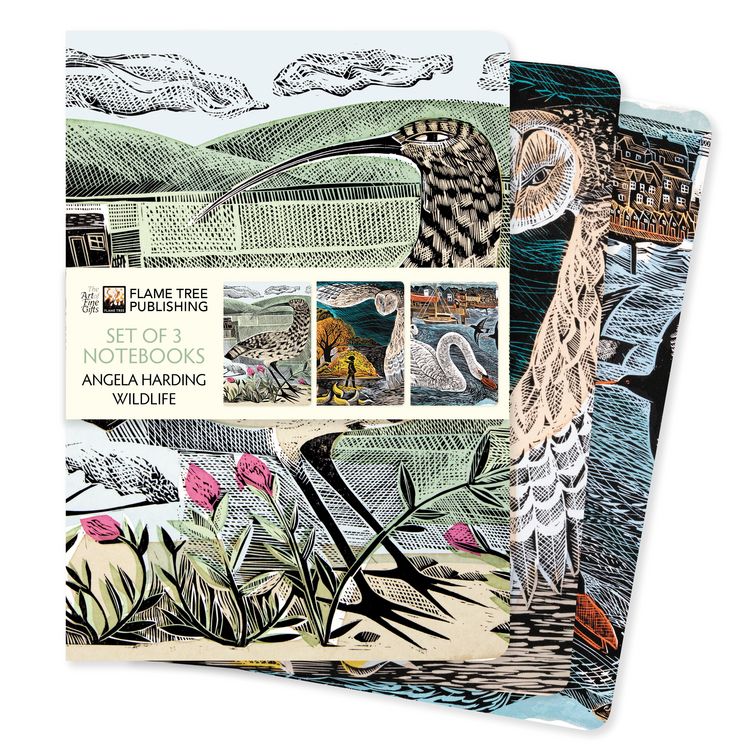 Produktbild: Dreier Set DIN-A5-Format-Notizb&uuml;cher: Angela Harding, Tierwelt