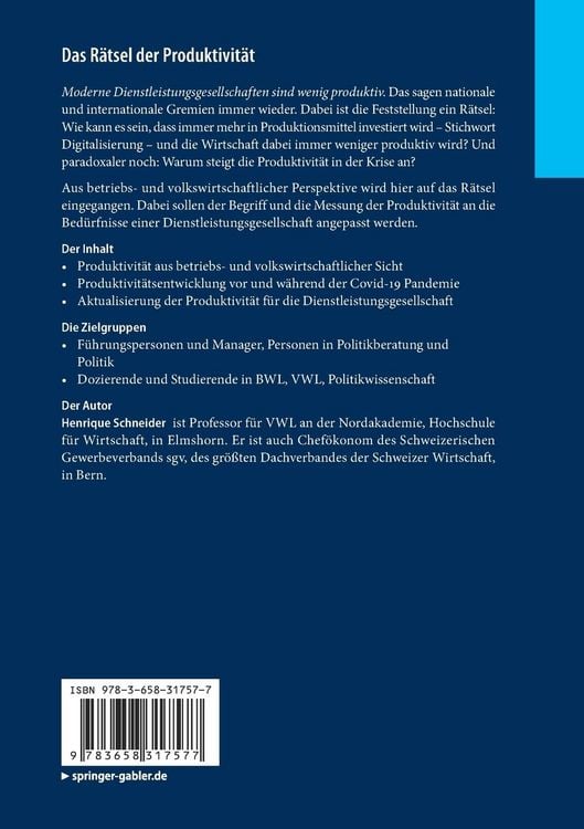 Produktbild: Das Rätsel der Produktivität
