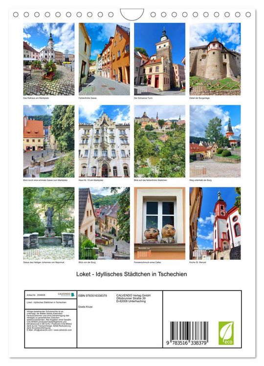 Produktbild: Loket - Idyllisches St&auml;dtchen in Tschechien (Wandkalender 2026 DIN A4 hoch), CALVENDO Monatskalender