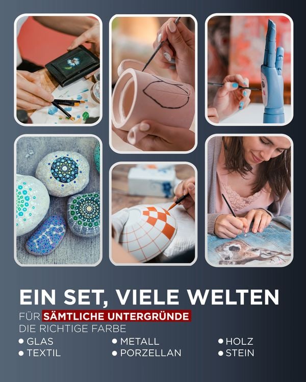 Produktbild: LIEBERGE Acrylfarben-Set &brvbar; 24 Farben &agrave; 12ml
