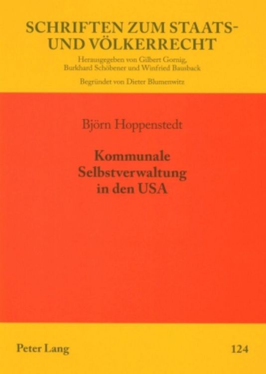 Produktbild: Kommunale Selbstverwaltung in den USA