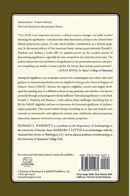 Produktbild: Assessing Site Significance