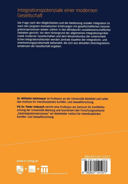Produktbild: Integrationspotenziale einer modernen Gesellschaft