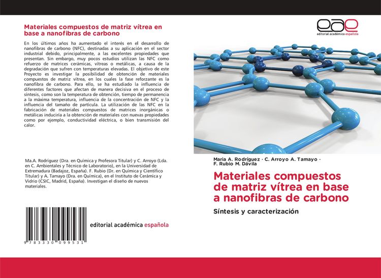 Produktbild: Materiales compuestos de matriz v&iacute;trea en base a nanofibras de carbono