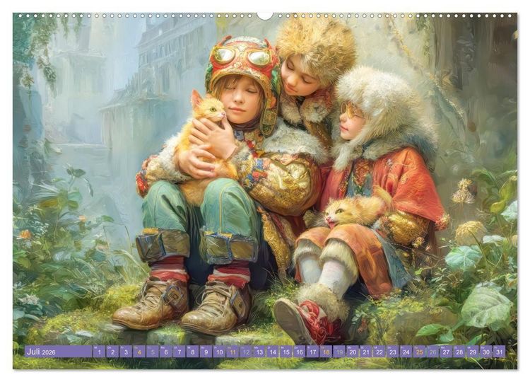 Produktbild: Kinderwelten - Realit&auml;t trifft Traum (Wandkalender 2026 DIN A2 quer), CALVENDO Monatskalender