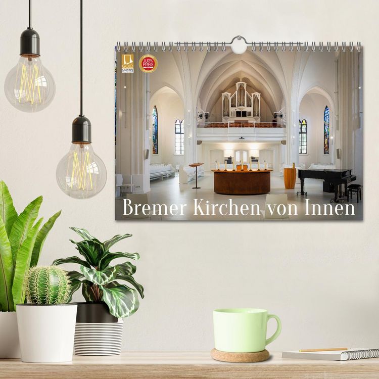 Produktbild: Bremer Kirchen von Innen (Wandkalender 2026 DIN A4 quer), CALVENDO Monatskalender