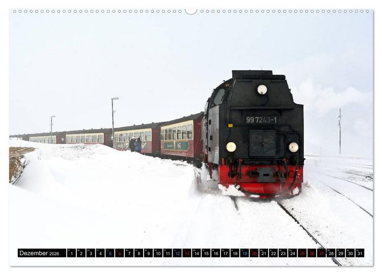 Produktbild: Dampf am Brocken - Die Harzquerbahn (Wandkalender 2026 DIN A2 quer), CALVENDO Monatskalender