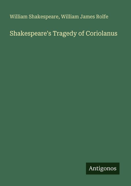 Produktbild: Shakespeare's Tragedy of Coriolanus
